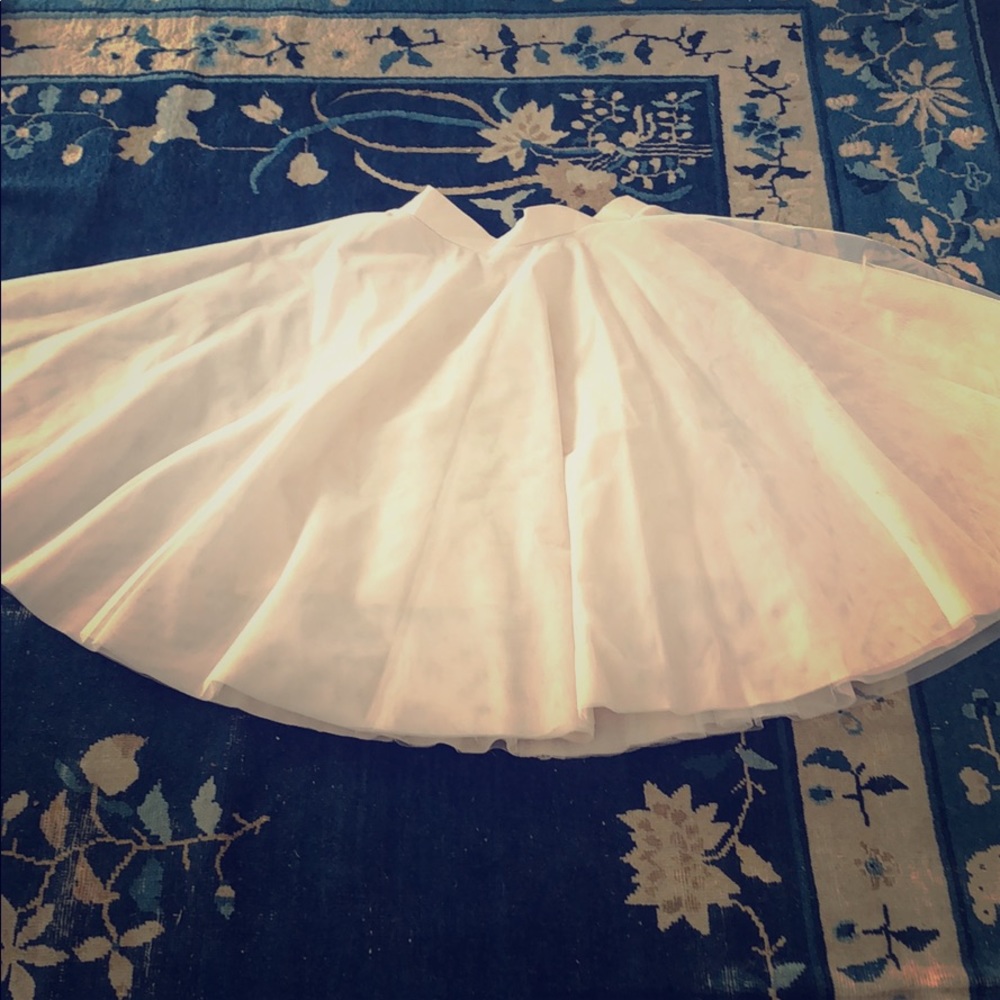 White netted tulle skirt